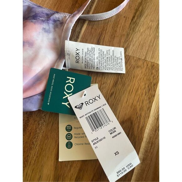 Roxy Active PT Swimming One Piece in Mellow Rose Cloud - Picture 5 of 5